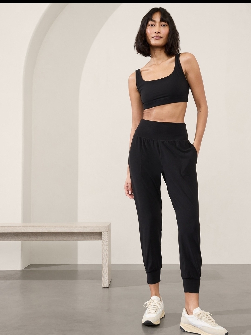 Athleta Salutation Jogger Powervita Black High Rise Women's XL